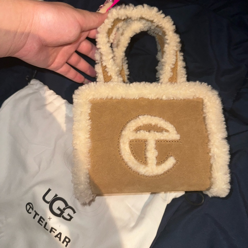 Telfar x ugg tan purse rare